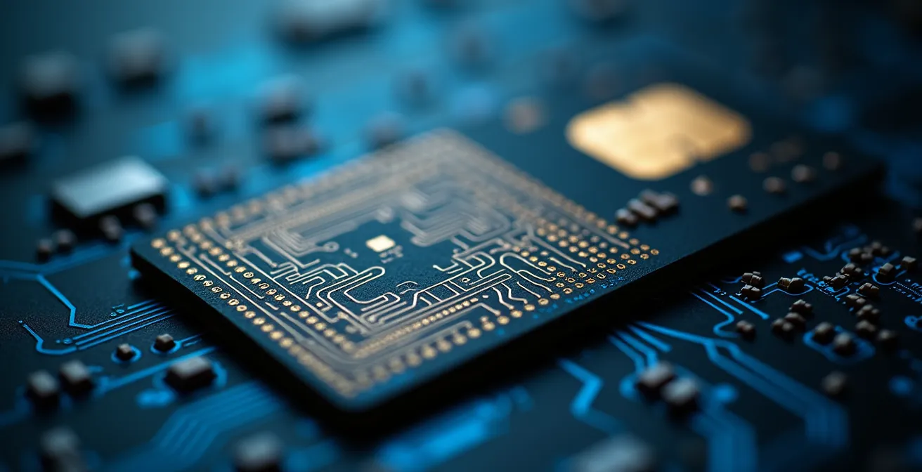 Comparaison visuelle entre différentes puces RFID pour contrôle d'accès parking