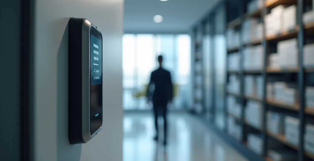 Système moderne de contrôle d'accès pour zones de stockage en entreprise