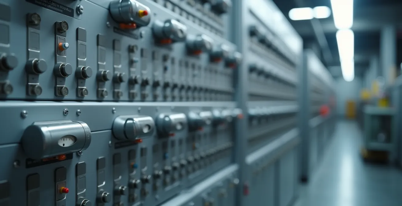 Schéma de montage de capteurs inductifs montrant les distances minimales pour éviter les interférences